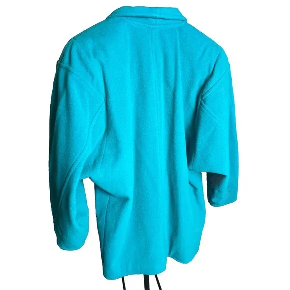 Vintage Laurel By Escada Wool Jacket 80s Blouson Sleeve Curved Hem Winter Fall